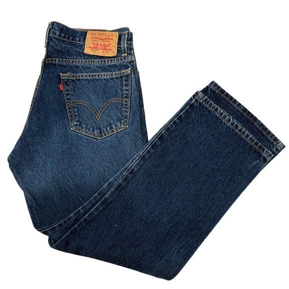 Vintage Levi's 517 Bootcut Jeans 36x30 Y2K Medium Wash Denim Western‎ Boho - Picture 1 of 8
